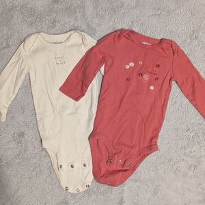 Girls Long Sleeve Onesie Set 9 Months